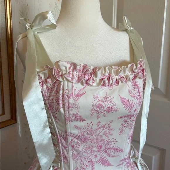 Sugar Thrillz Takes The Cake Mini Dress - Pink Floral - Picture 2 of 6